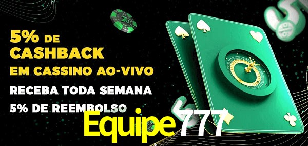 Promoções do cassino ao Vivo Equipe777
